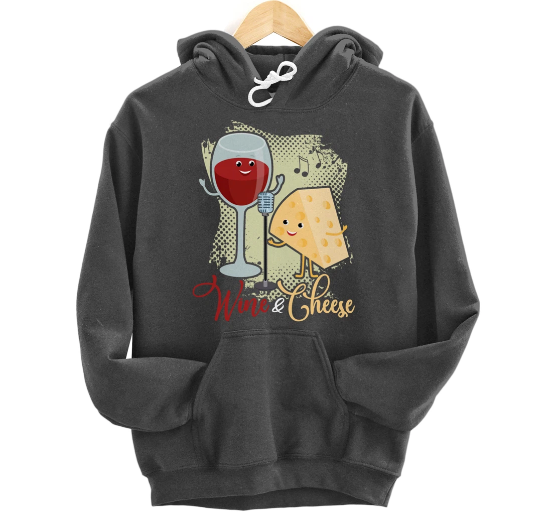 Wine And Cheese cheesy, annatto, tofu, soy, cream Cheese Pullover Hoodie