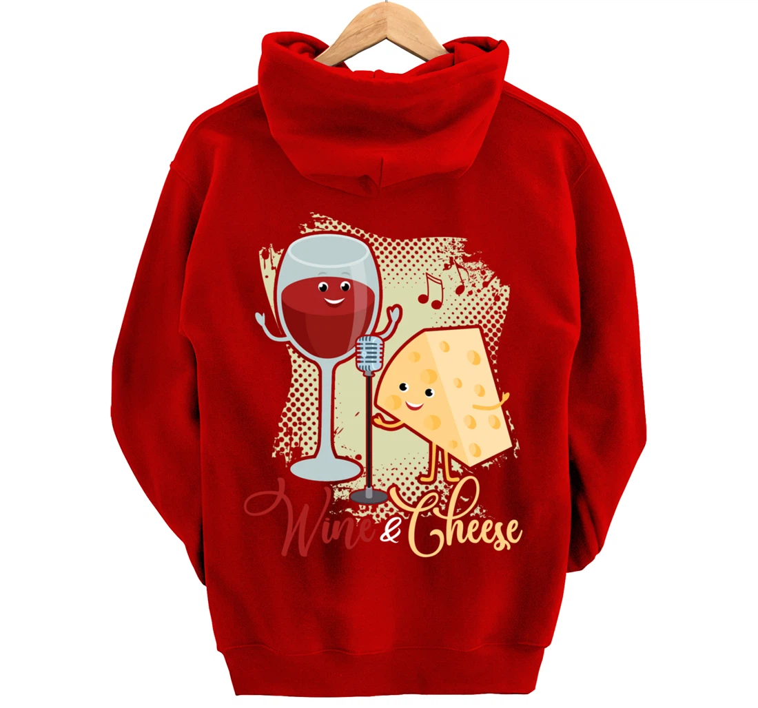 Wine And Cheese cheesy, annatto, tofu, soy, cream Cheese Pullover Hoodie