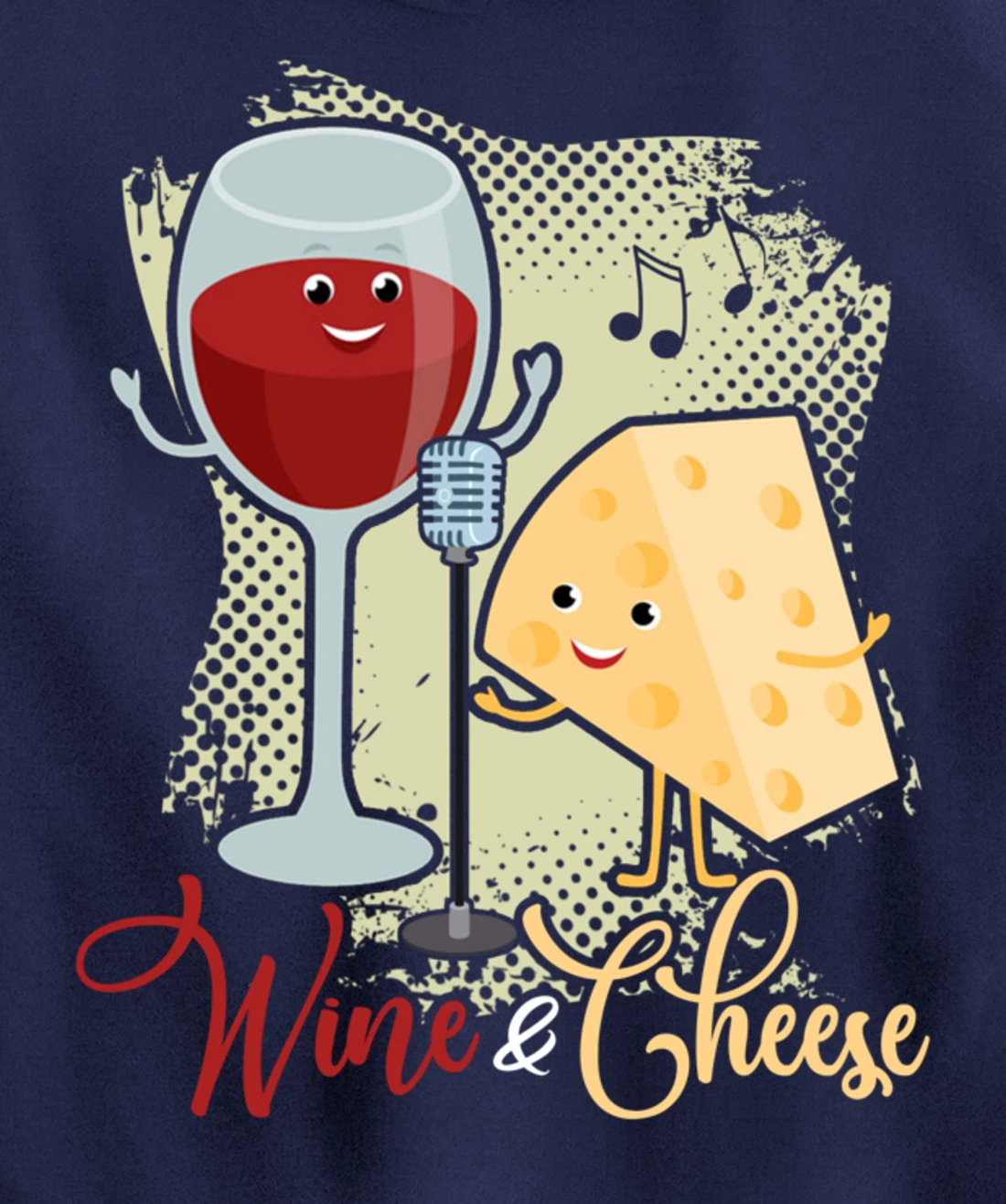 Wine And Cheese cheesy, annatto, tofu, soy, cream Cheese Pullover Hoodie