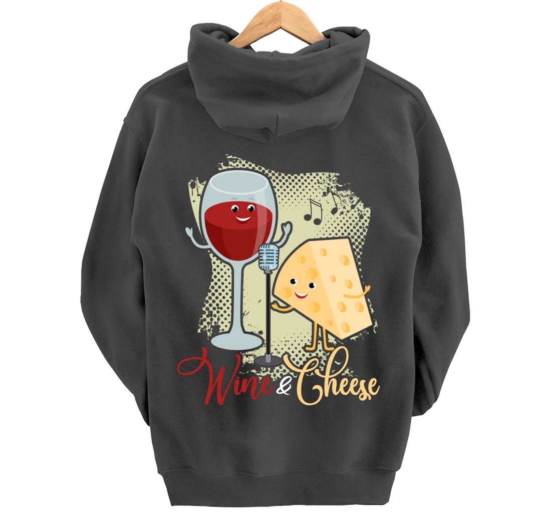 Wine And Cheese cheesy, annatto, tofu, soy, cream Cheese Pullover Hoodie