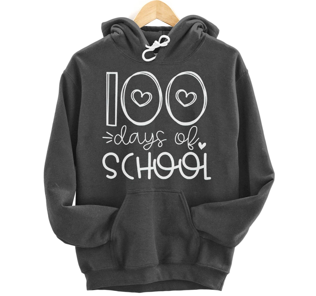 100 Days of grade School Happy 100th day Brighter Pullover Hoodie