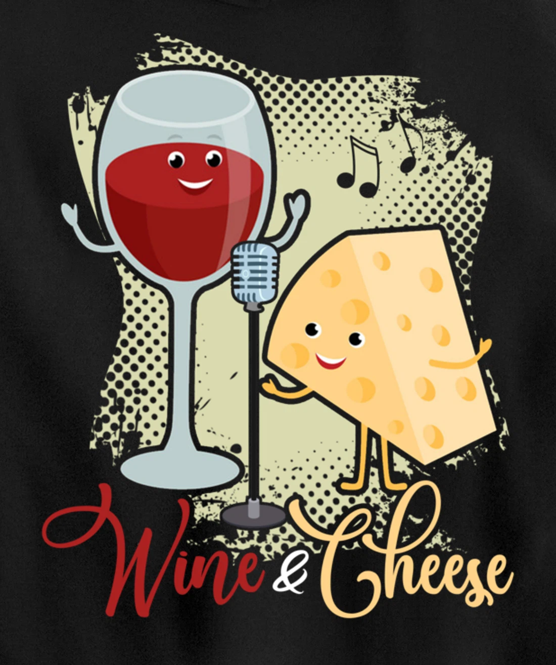 Wine And Cheese cheesy, annatto, tofu, soy, cream Cheese Pullover Hoodie
