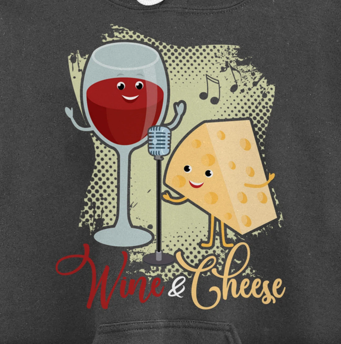 Wine And Cheese cheesy, annatto, tofu, soy, cream Cheese Pullover Hoodie