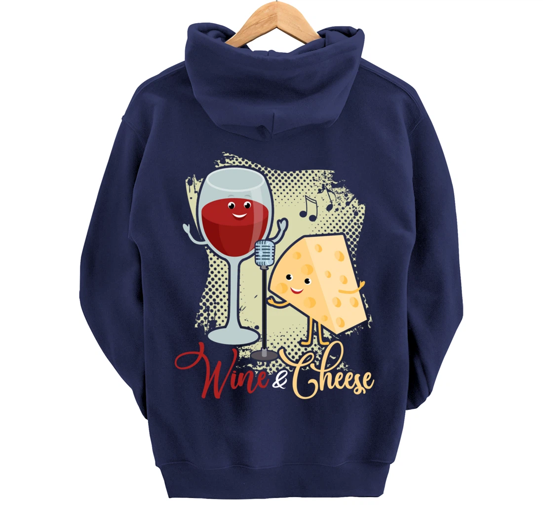 Wine And Cheese cheesy, annatto, tofu, soy, cream Cheese Pullover Hoodie