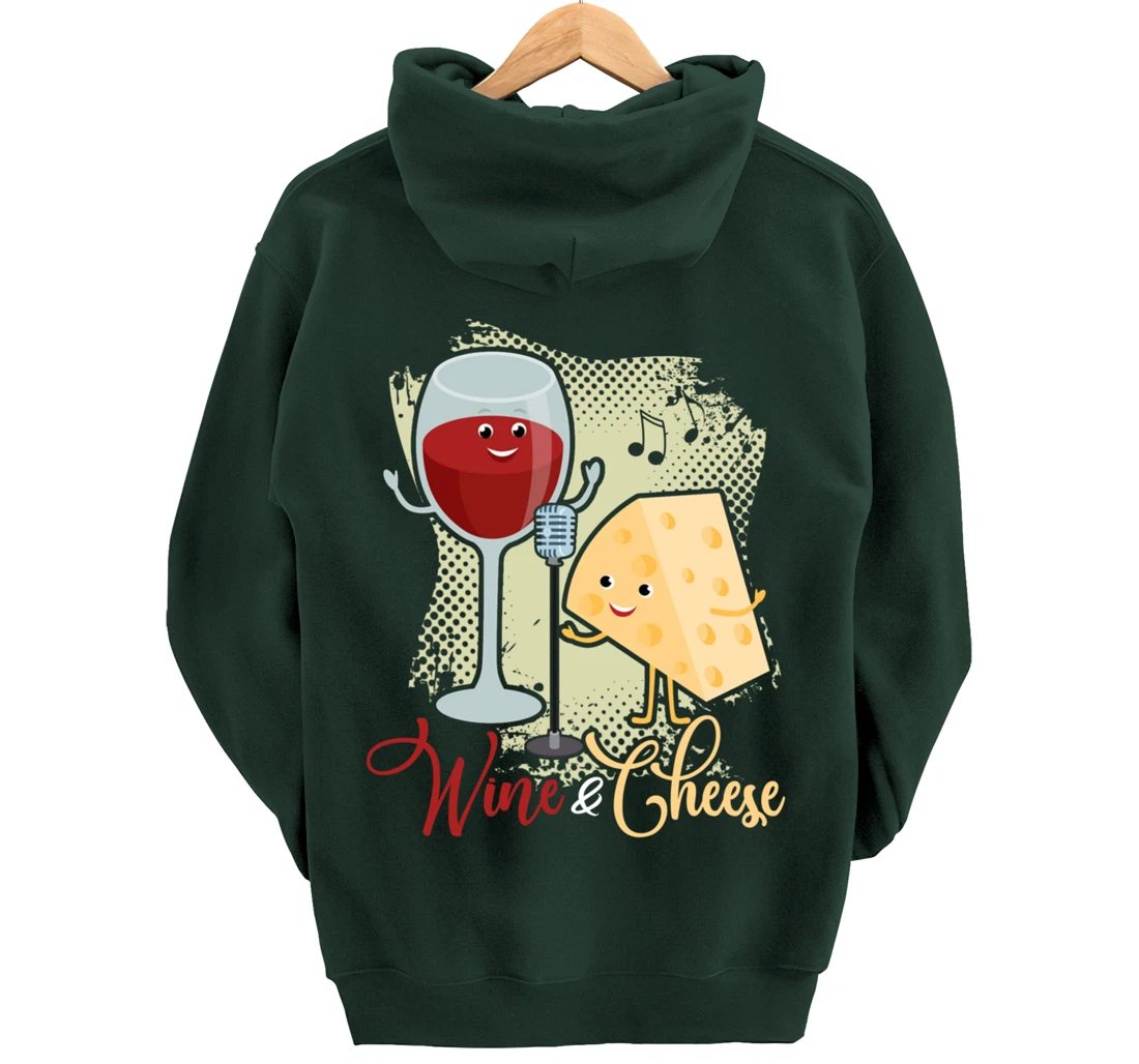 Wine And Cheese cheesy, annatto, tofu, soy, cream Cheese Pullover Hoodie