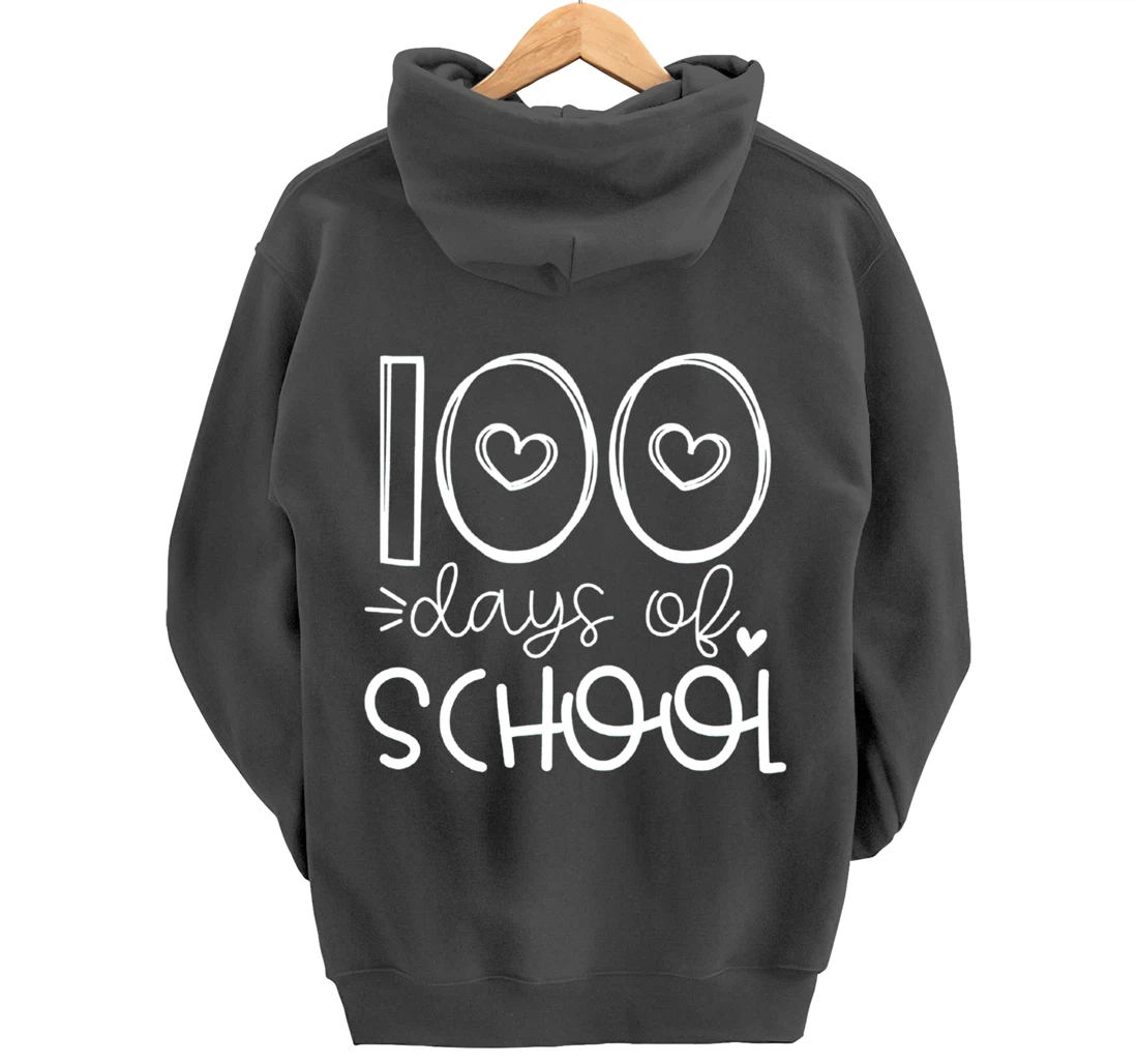 100 Days of grade School Happy 100th day Brighter Pullover Hoodie