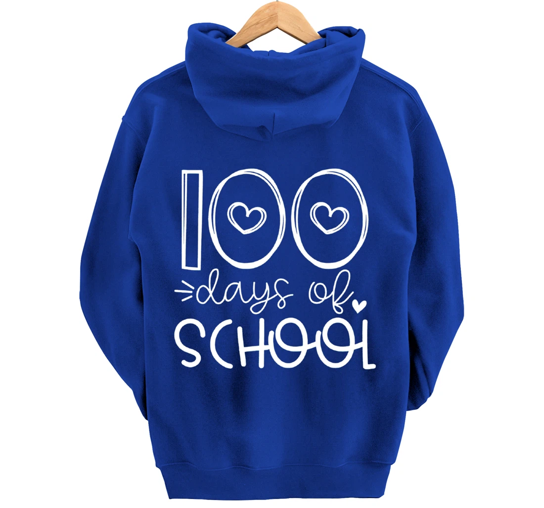 100 Days of grade School Happy 100th day Brighter Pullover Hoodie