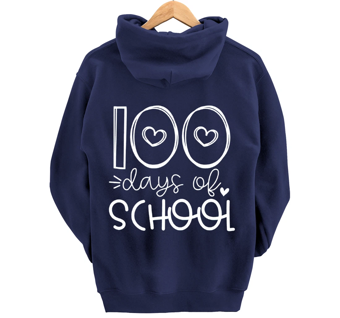 100 Days of grade School Happy 100th day Brighter Pullover Hoodie