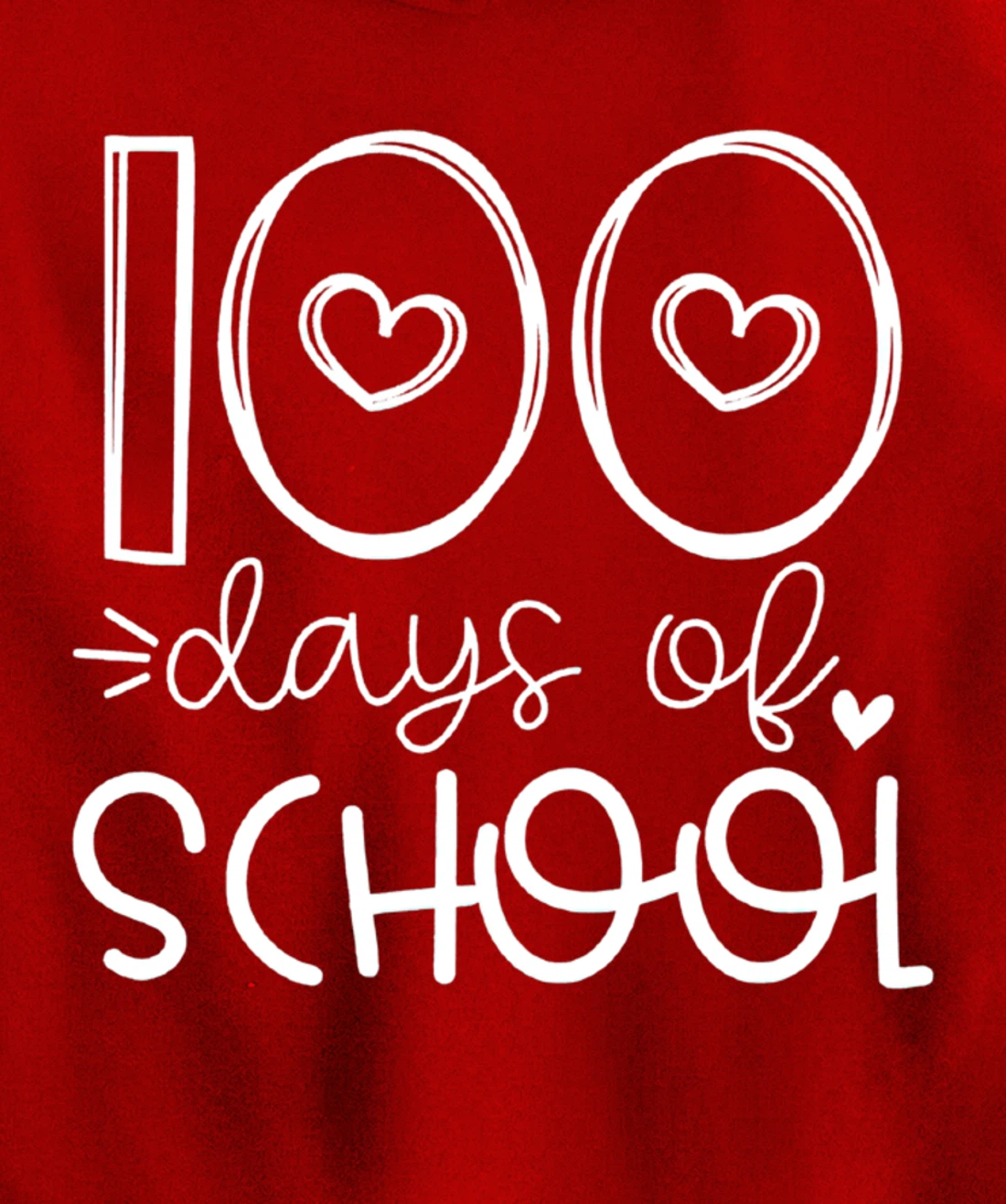 100 Days of grade School Happy 100th day Brighter Pullover Hoodie