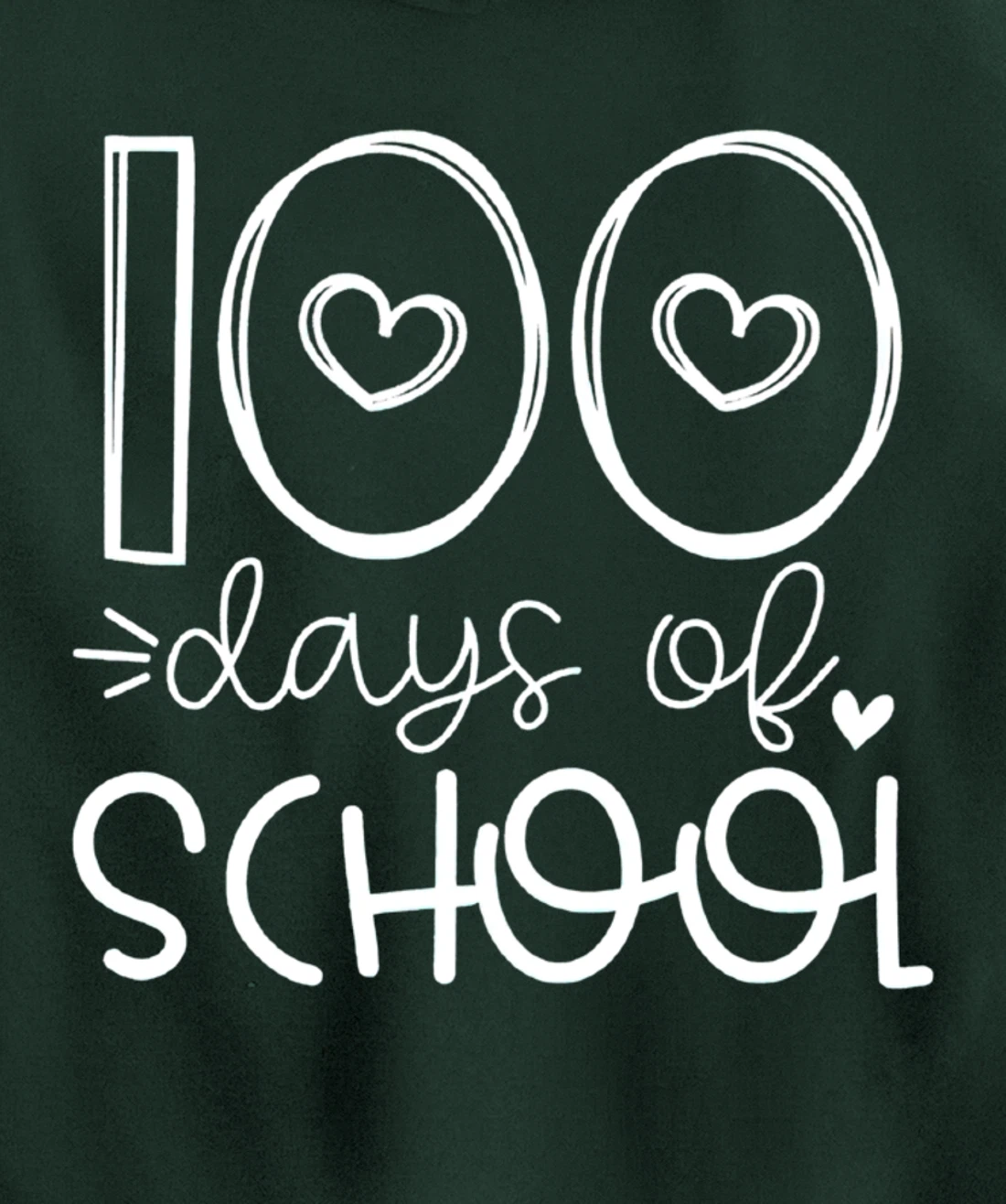 100 Days of grade School Happy 100th day Brighter Pullover Hoodie