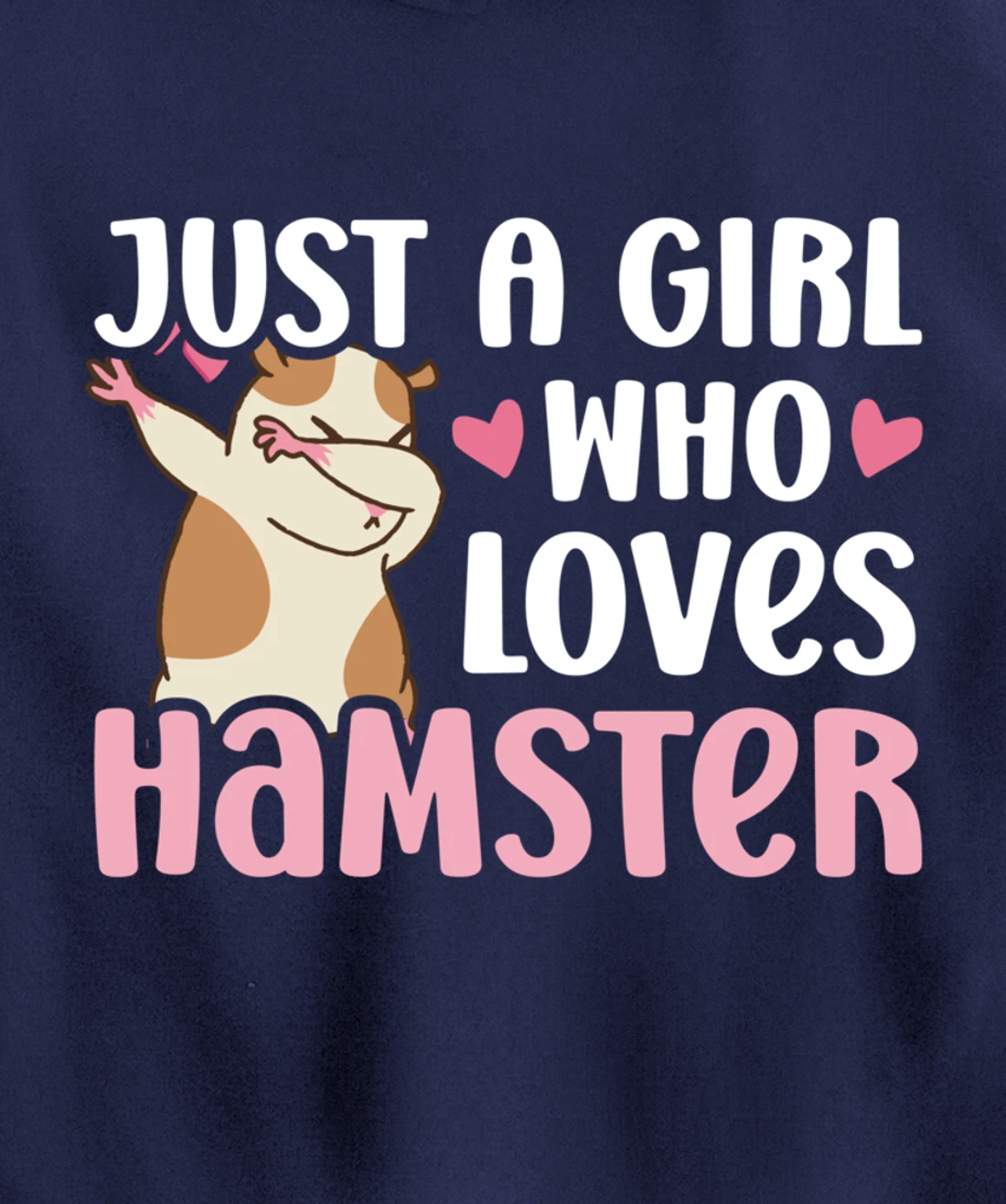 Hamster Lover Girl Women Cute Dabbing Hamster Pet Owner Pullover Hoodie