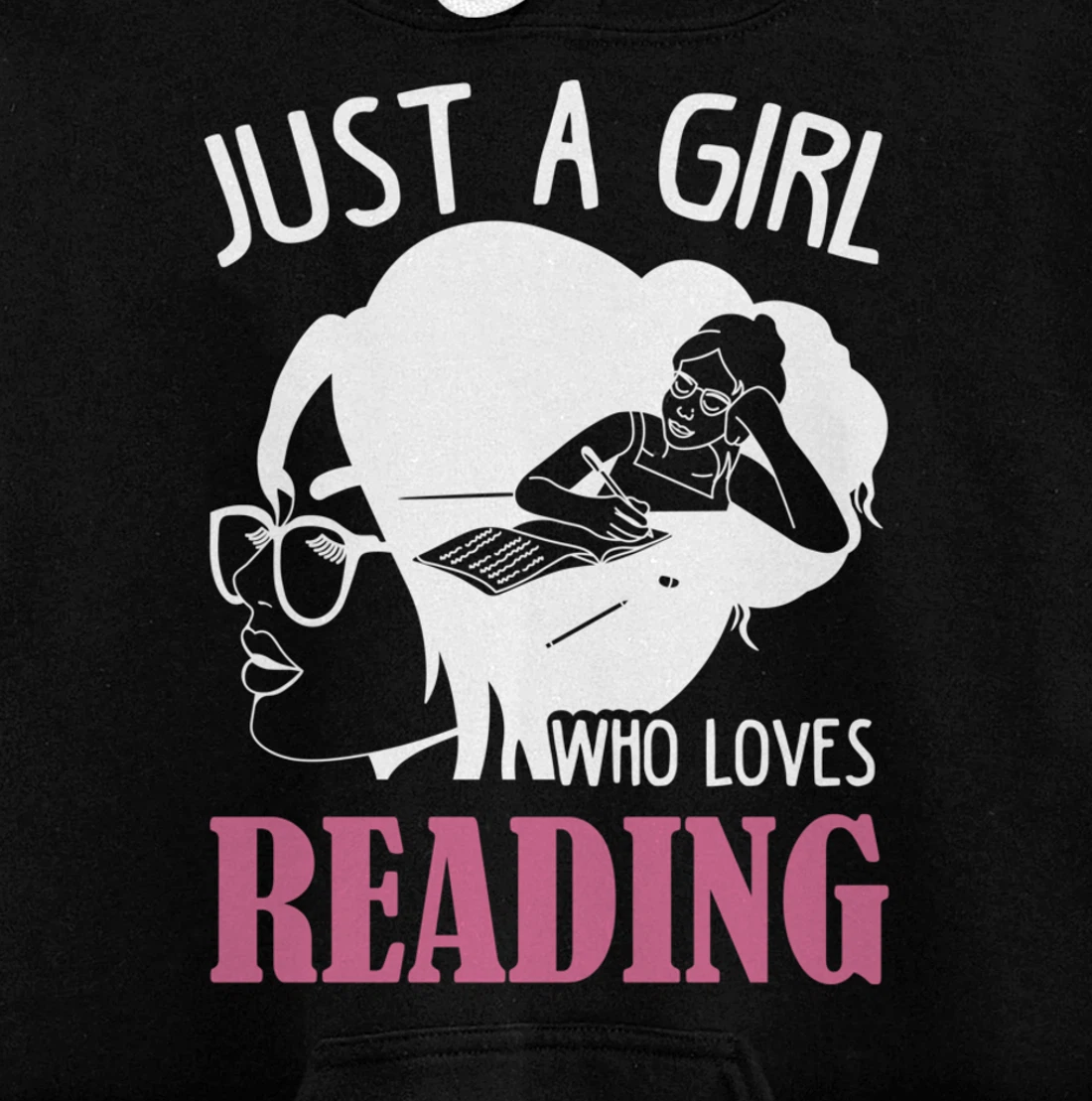 Reader Reading Lover Design For Bookworm Girls Book Reading Pullover Hoodie