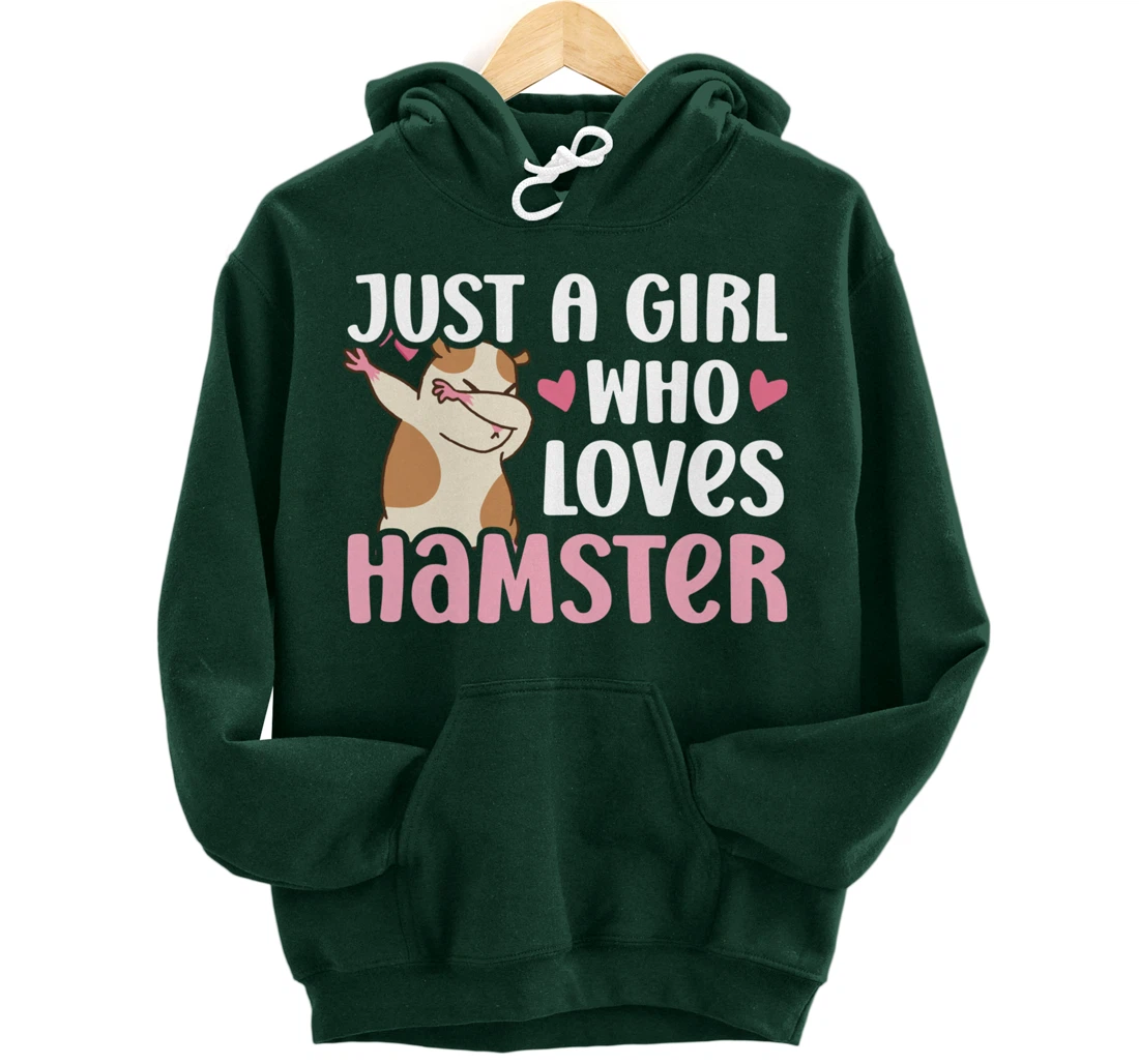 Hamster Lover Girl Women Cute Dabbing Hamster Pet Owner Pullover Hoodie