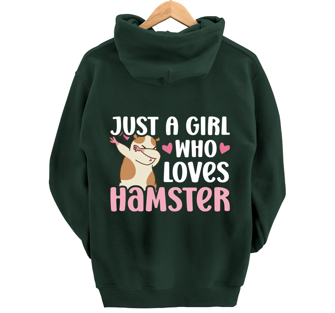 Hamster Lover Girl Women Cute Dabbing Hamster Pet Owner Pullover Hoodie