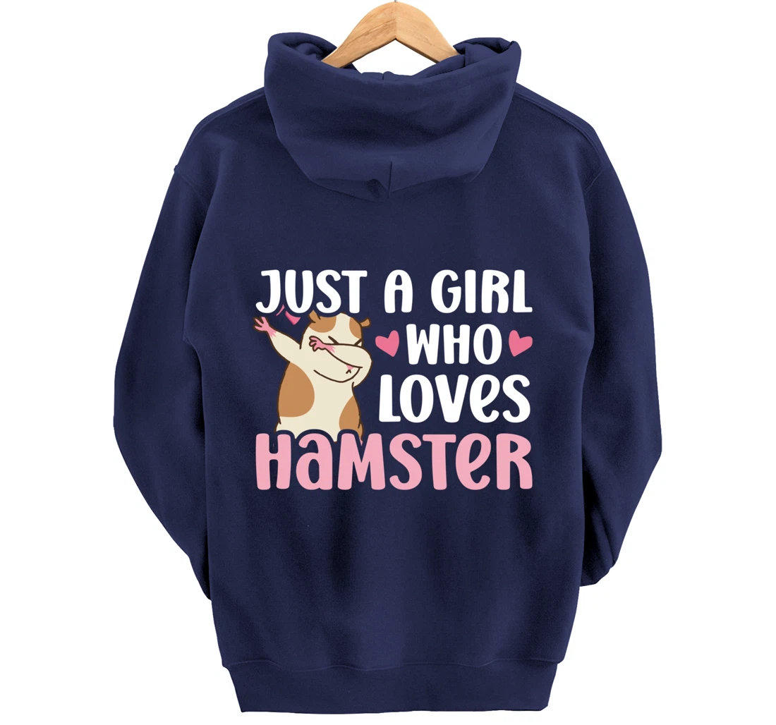 Hamster Lover Girl Women Cute Dabbing Hamster Pet Owner Pullover Hoodie