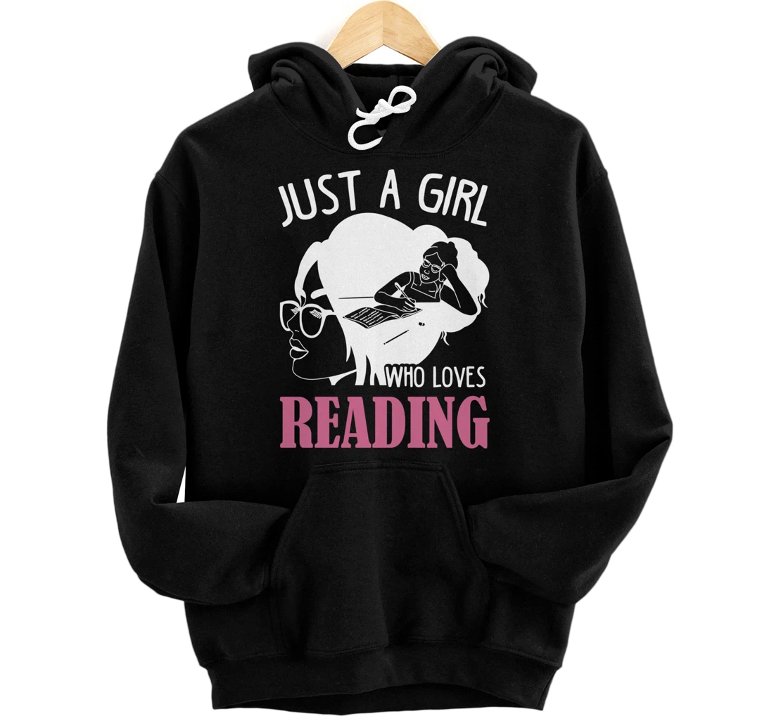 Reader Reading Lover Design For Bookworm Girls Book Reading Pullover Hoodie