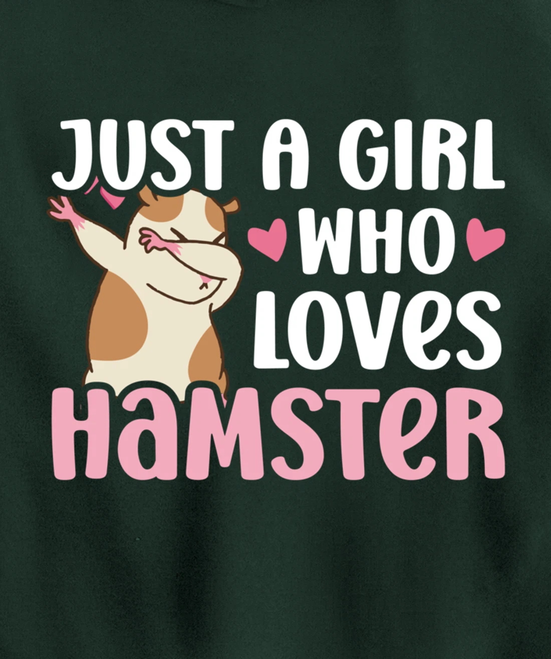 Hamster Lover Girl Women Cute Dabbing Hamster Pet Owner Pullover Hoodie