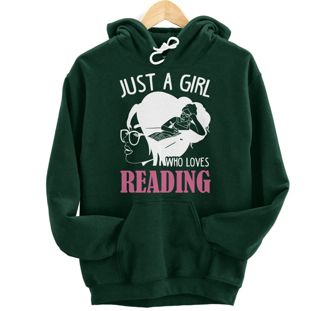 Reader Reading Lover Design For Bookworm Girls Book Reading Pullover Hoodie