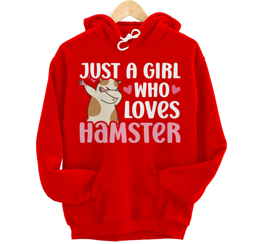 Hamster Lover Girl Women Cute Dabbing Hamster Pet Owner Pullover Hoodie