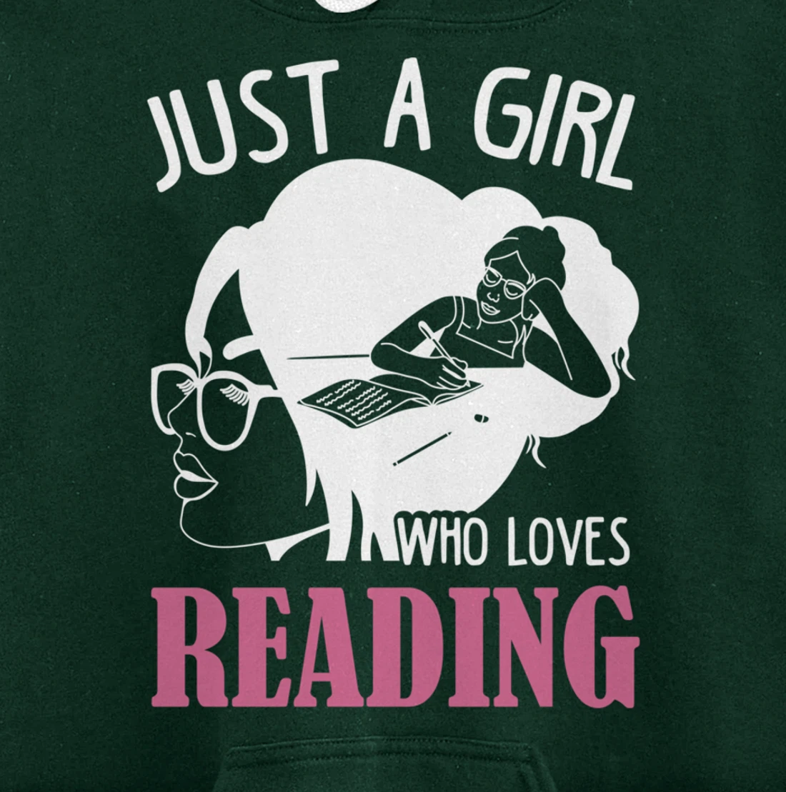 Reader Reading Lover Design For Bookworm Girls Book Reading Pullover Hoodie