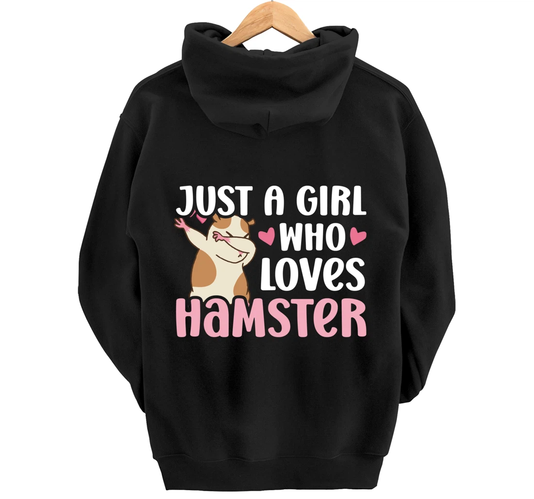 Hamster Lover Girl Women Cute Dabbing Hamster Pet Owner Pullover Hoodie