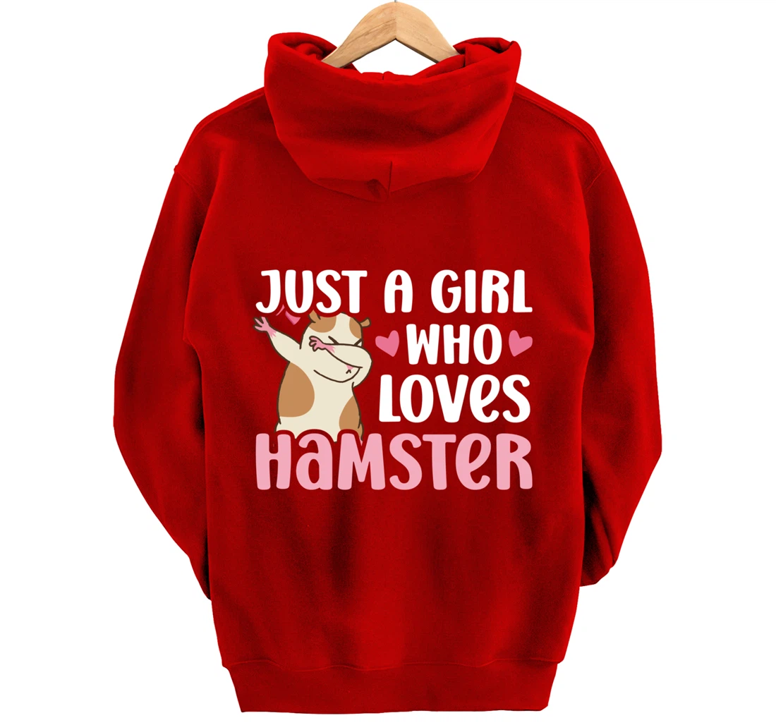 Hamster Lover Girl Women Cute Dabbing Hamster Pet Owner Pullover Hoodie