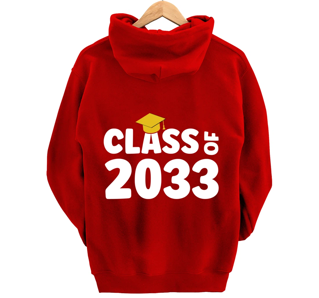 Preschool First Day Of School Kindergarten Class Of 2033 Pullover Hoodie
