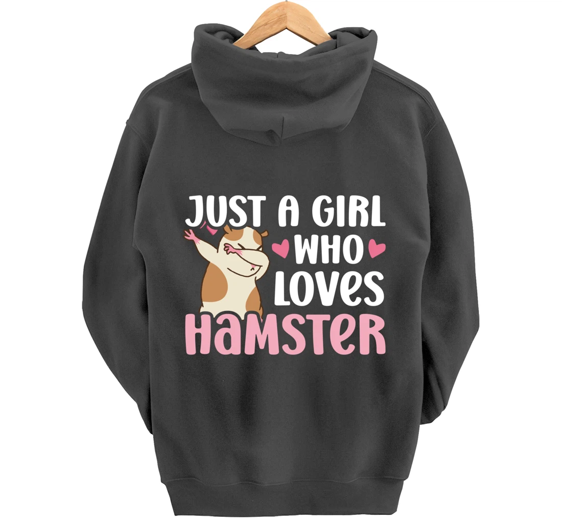 Hamster Lover Girl Women Cute Dabbing Hamster Pet Owner Pullover Hoodie