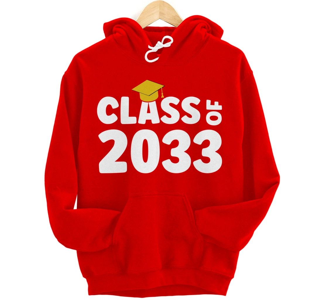 Preschool First Day Of School Kindergarten Class Of 2033 Pullover Hoodie