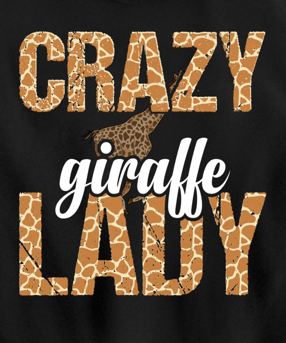 Africa Safari Animal Lover Women Giraffe Crazy Giraffe Lady Pullover Hoodie