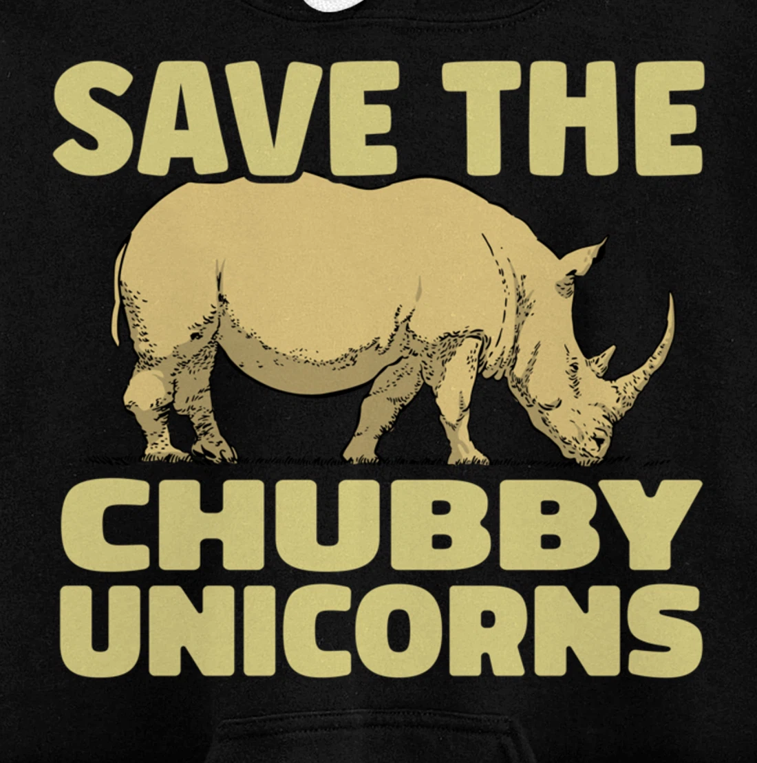 Save The Chubby Unicorns Funny Rhino Animal Rhinoceros Pullover Hoodie