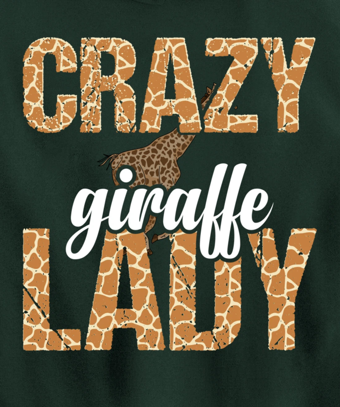 Africa Safari Animal Lover Women Giraffe Crazy Giraffe Lady Pullover Hoodie