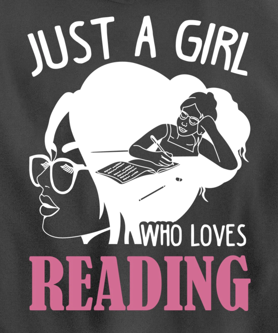 Reader Reading Lover Design For Bookworm Girls Book Reading Pullover Hoodie