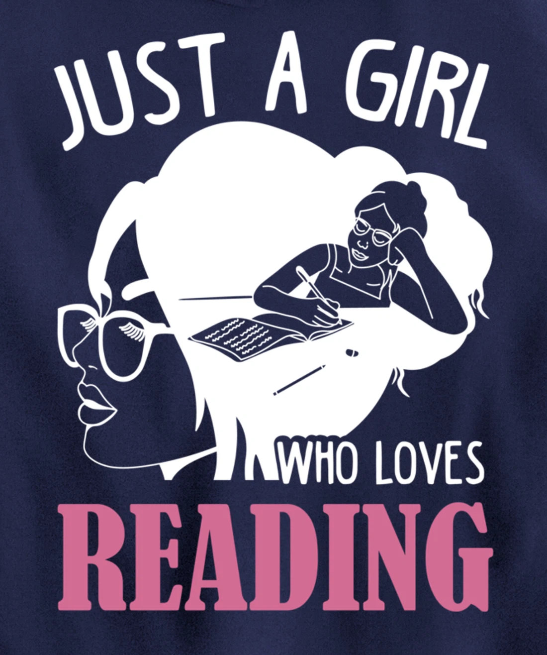 Reader Reading Lover Design For Bookworm Girls Book Reading Pullover Hoodie