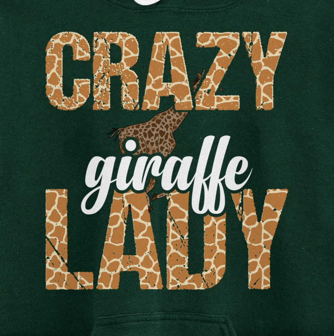 Africa Safari Animal Lover Women Giraffe Crazy Giraffe Lady Pullover Hoodie