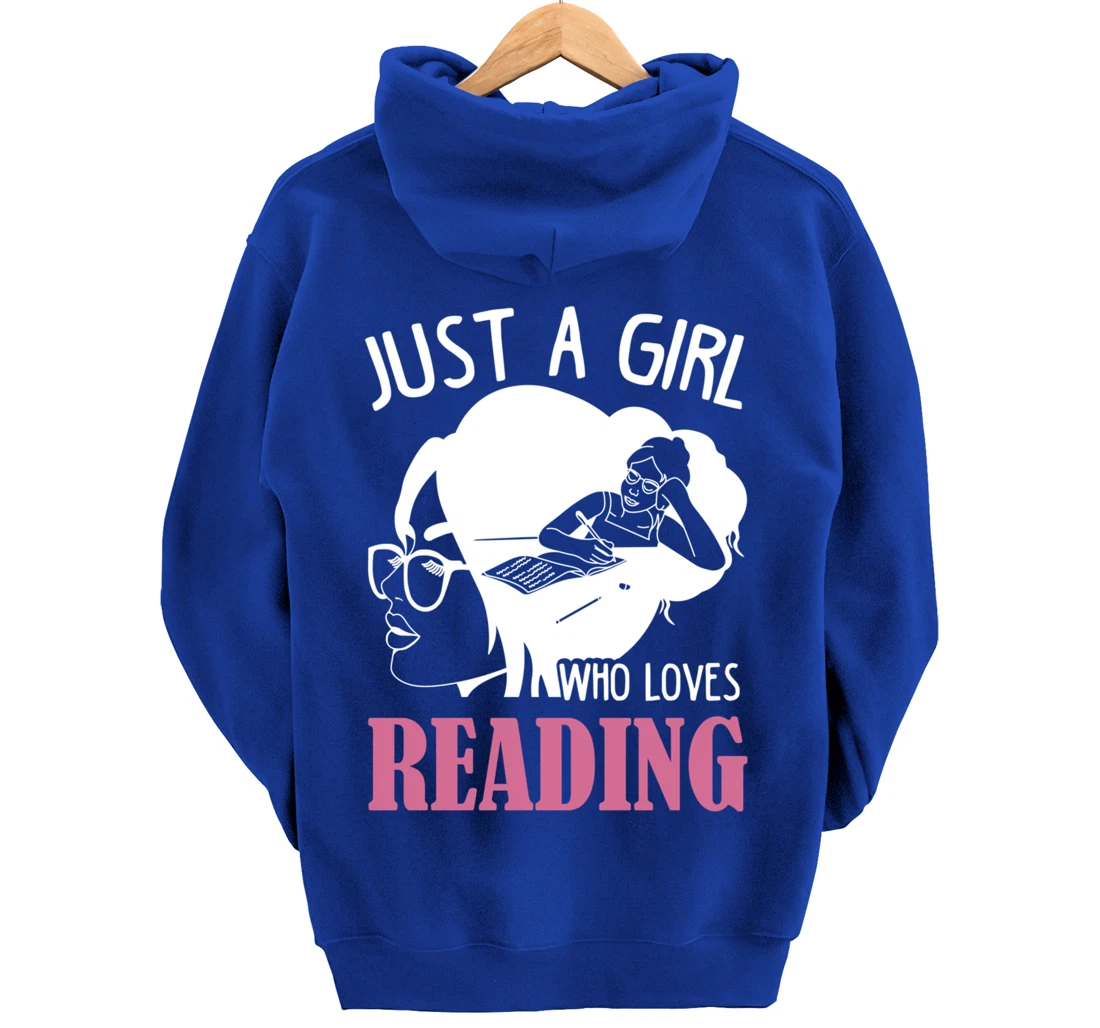 Reader Reading Lover Design For Bookworm Girls Book Reading Pullover Hoodie