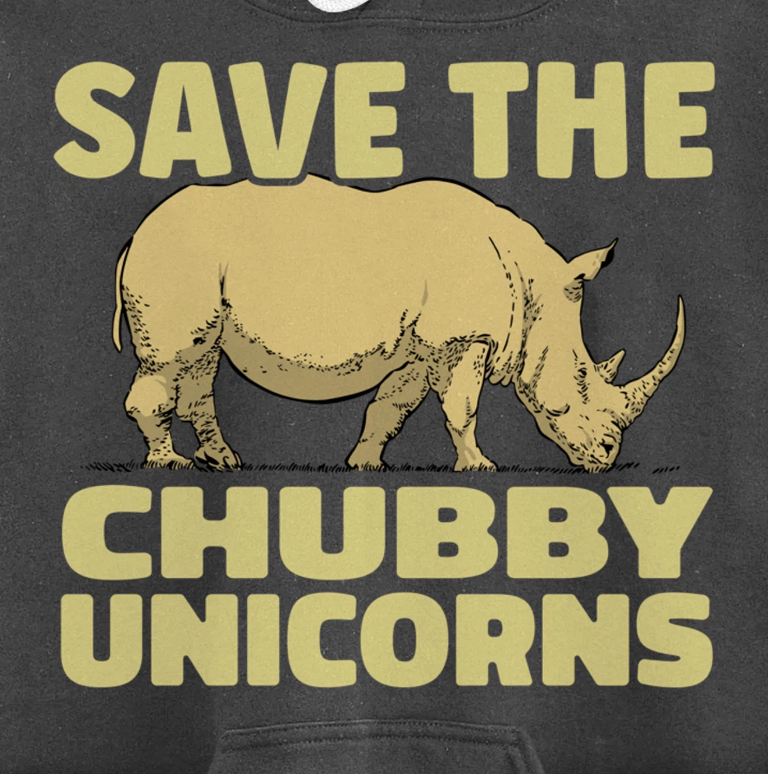 Save The Chubby Unicorns Funny Rhino Animal Rhinoceros Pullover Hoodie