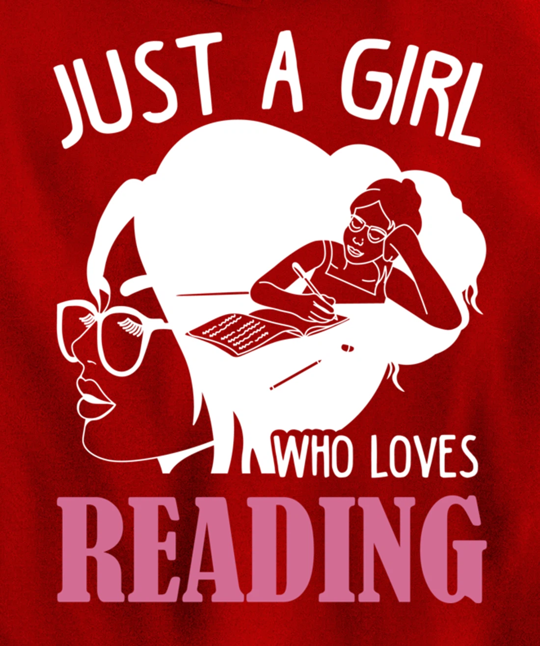 Reader Reading Lover Design For Bookworm Girls Book Reading Pullover Hoodie