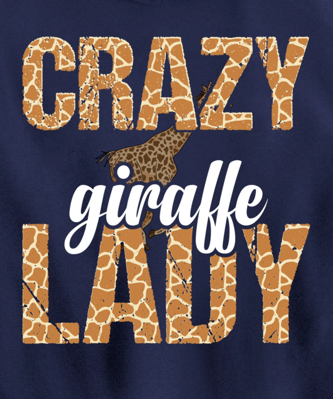 Africa Safari Animal Lover Women Giraffe Crazy Giraffe Lady Pullover Hoodie