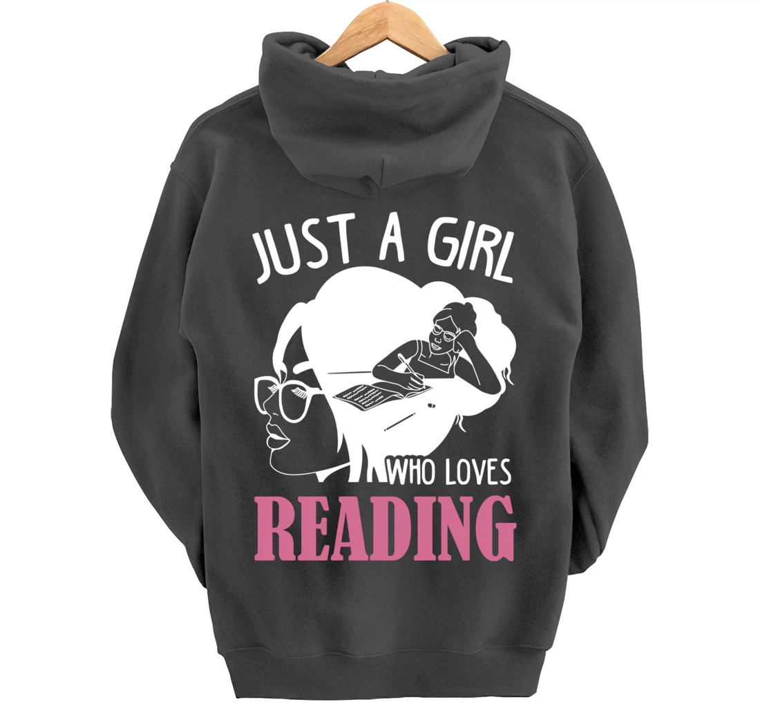Reader Reading Lover Design For Bookworm Girls Book Reading Pullover Hoodie
