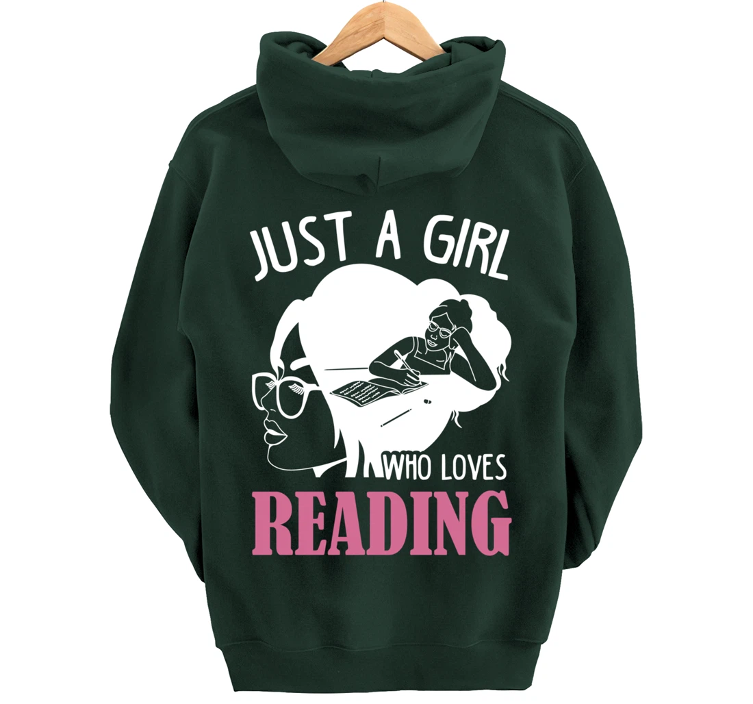 Reader Reading Lover Design For Bookworm Girls Book Reading Pullover Hoodie