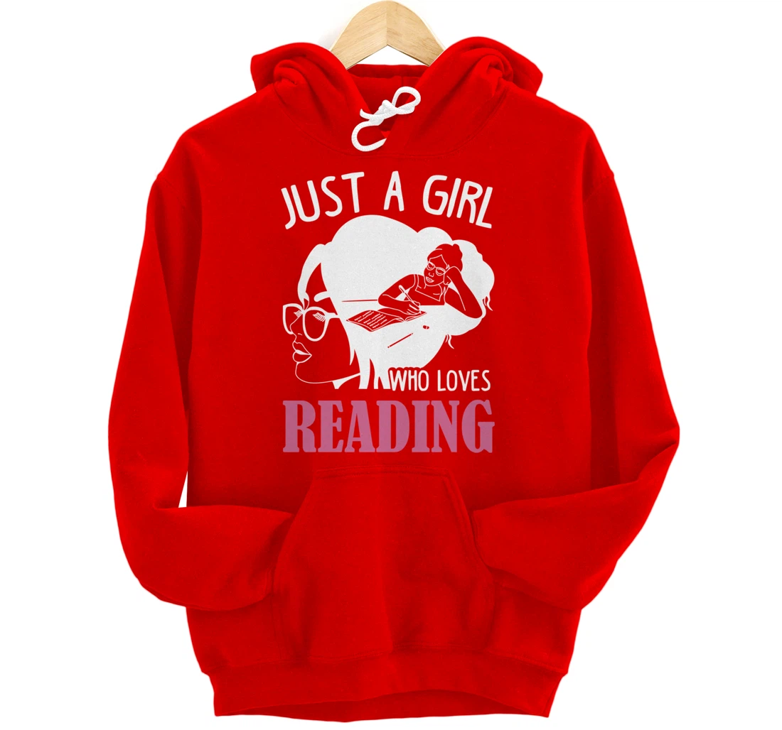 Reader Reading Lover Design For Bookworm Girls Book Reading Pullover Hoodie