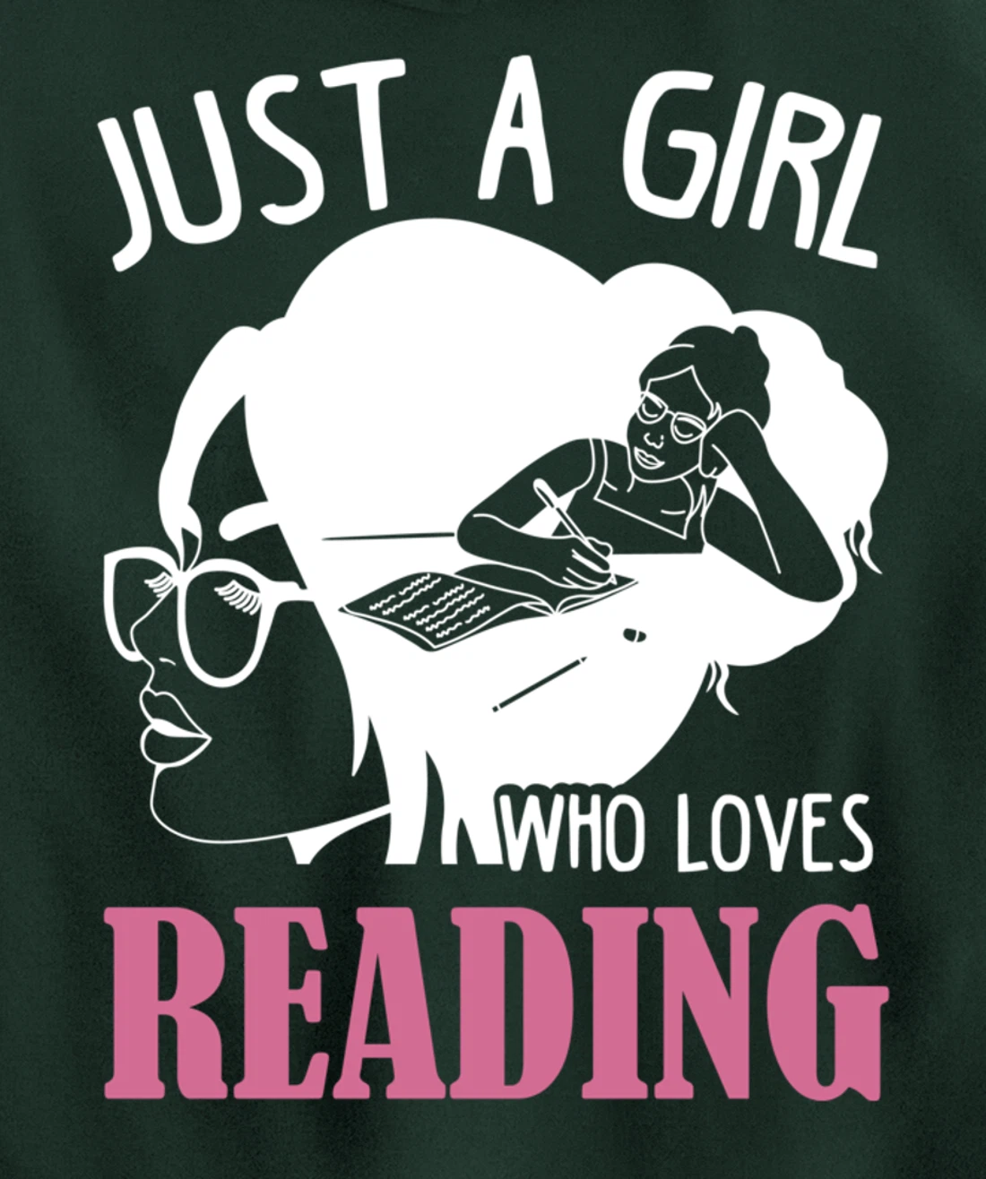 Reader Reading Lover Design For Bookworm Girls Book Reading Pullover Hoodie