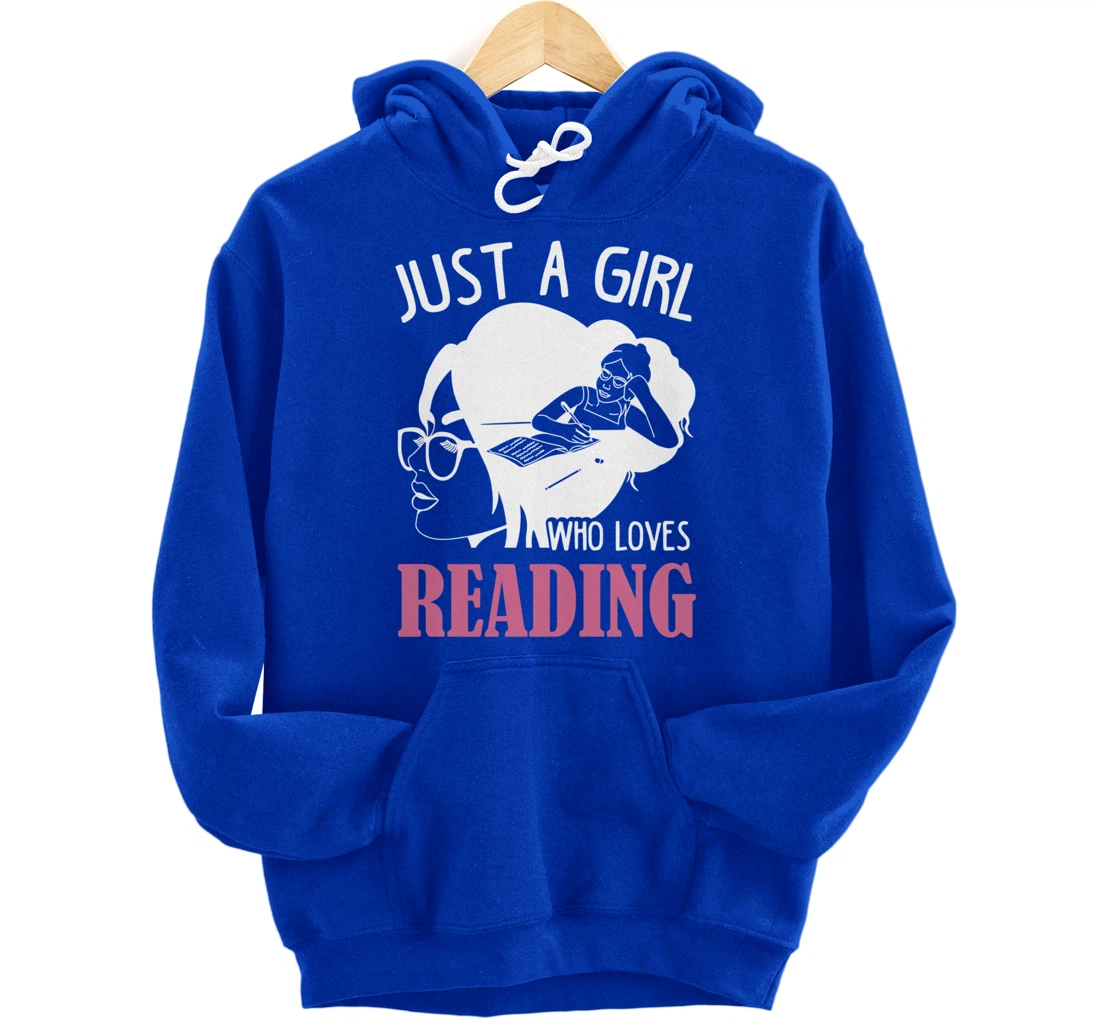 Reader Reading Lover Design For Bookworm Girls Book Reading Pullover Hoodie