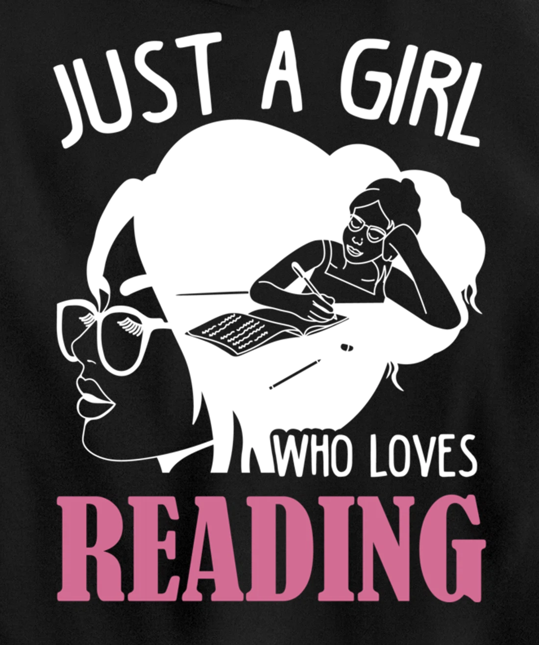 Reader Reading Lover Design For Bookworm Girls Book Reading Pullover Hoodie
