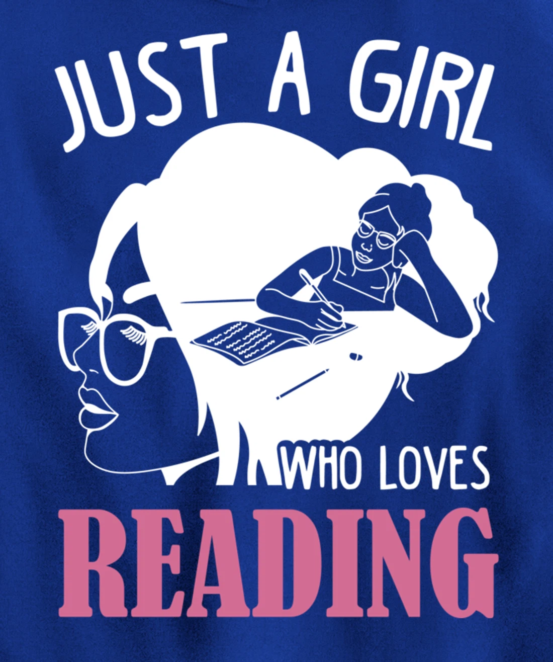 Reader Reading Lover Design For Bookworm Girls Book Reading Pullover Hoodie