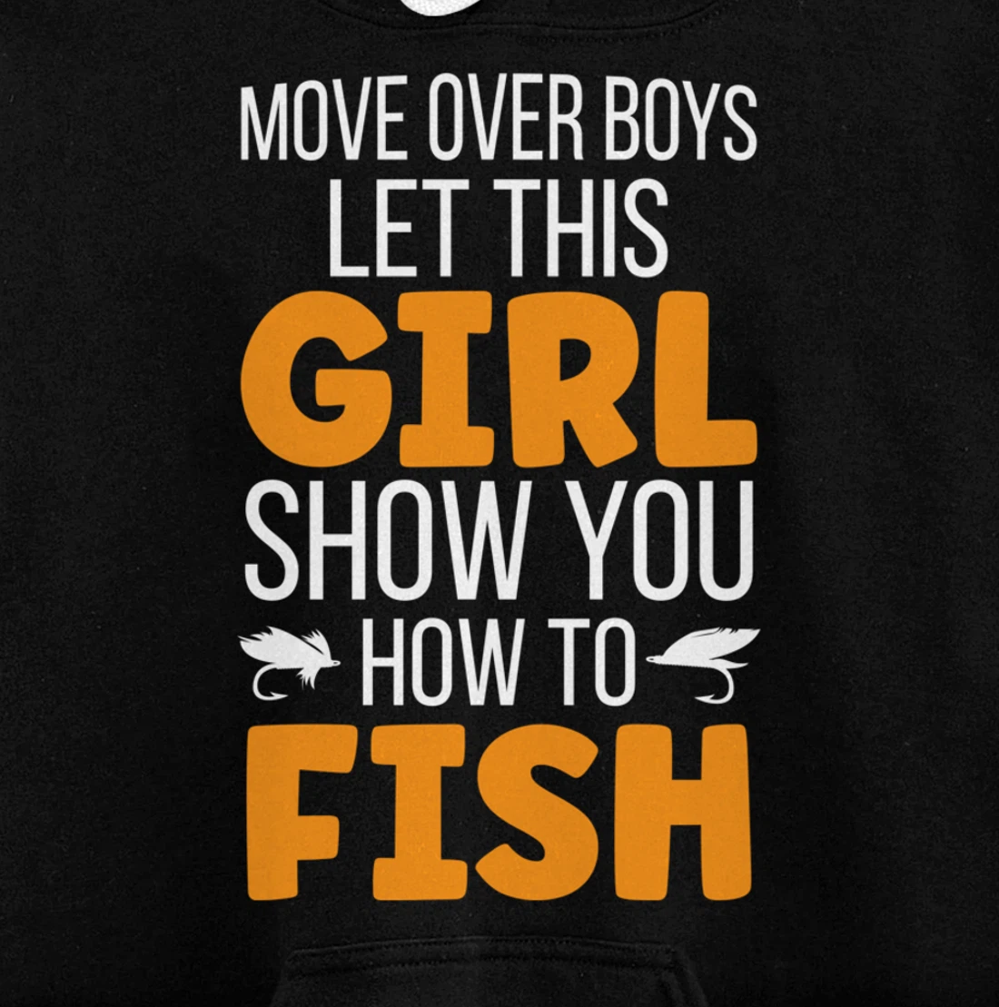 Funny Fishing Girl Cute Daughter Granddaughter Wife Fishing Pullover Hoodie