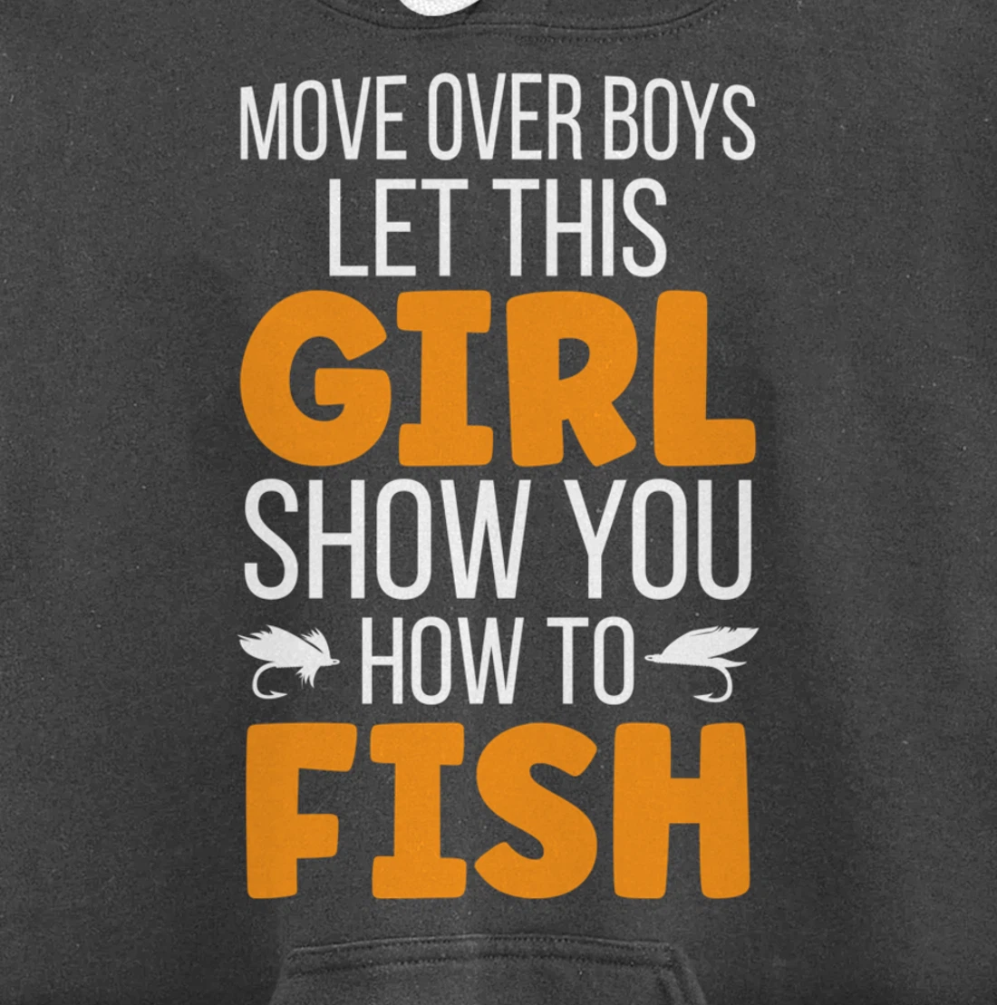 Funny Fishing Girl Cute Daughter Granddaughter Wife Fishing Pullover Hoodie