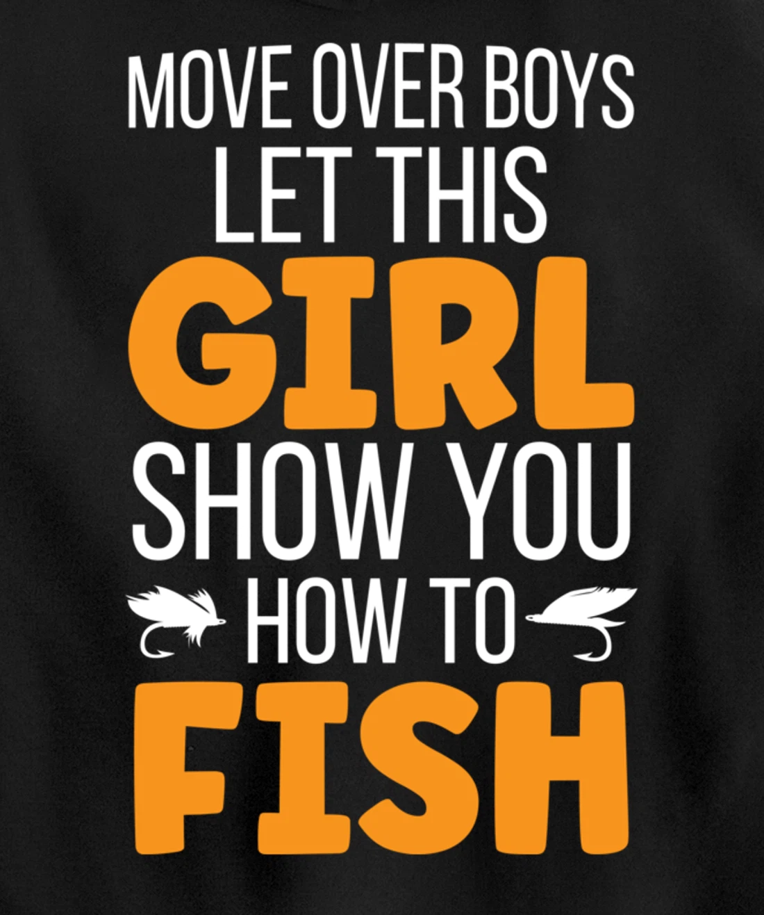 Funny Fishing Girl Cute Daughter Granddaughter Wife Fishing Pullover Hoodie