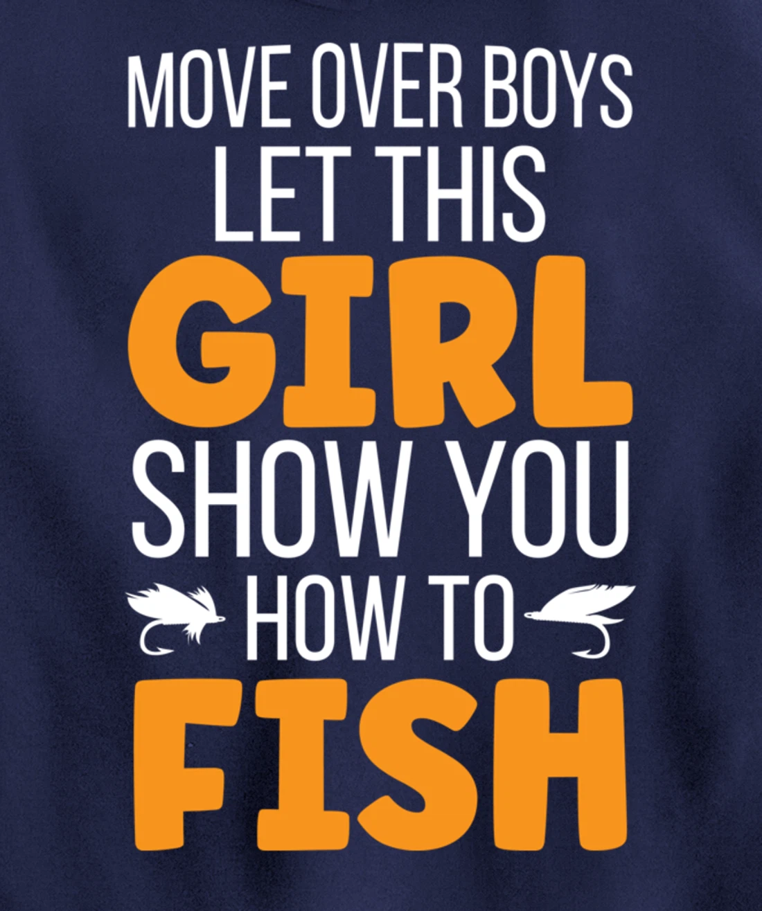 Funny Fishing Girl Cute Daughter Granddaughter Wife Fishing Pullover Hoodie
